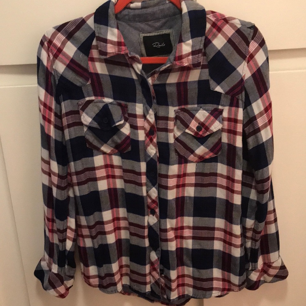 Rails button down flannel